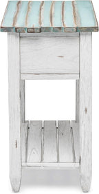 Sea Winds Trading Picket Fence Chairside Table Kiln-Dried Solid Wood Distressed - Image 4