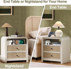 Oak&Sparrow Rattan Nightstand, 23.6'' Rattan End Table - Image 8