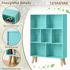 LEYAOYAO 7 Cube Bookshelf 3-Tier Bookcase - Image 6