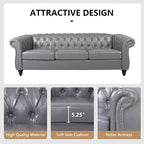 QHITTY 2 Piece Living Room Set, Sectional Chesterfield Sofa Chair Contemporary - Image 4