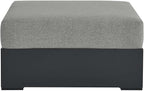 Modway Tahoe Aluminum Ottoman Gray - Image 4