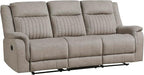 Lexicon Manual Double Reclining Sofa, Polished Microfiber Upholstered 3 Seater - Image 9
