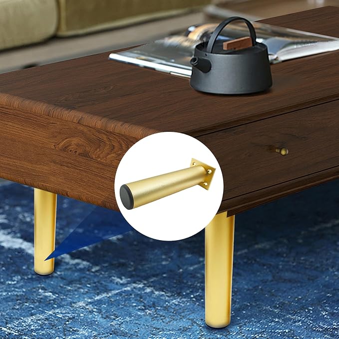 Set of 4 Aluminum Alloy Furniture Legs 7 Inch Height, 1.5 Inch Diameter - Image 6