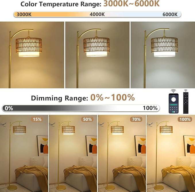 Gold Floor Lamps for Living Room - Image 2