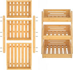 Merysen Large 3 Tier Bamboo Fruit Basket Stand - Image 7