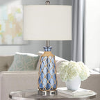 Ruzectt 25.5" Coastal Glass Table Lamps Set of 2, 3-Way Dimmable Touch Control - Image 6