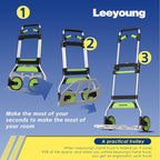 Leeyoung Folding Hand Truck and Dolly, 309 lb Capacity Aluminum Portable Cart - Image 7
