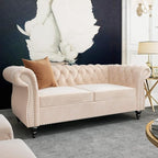 AVZEAR Chesterfield Loveseat, Modern Velvet Sofa Tufted Couch 2 Seater - Image 8