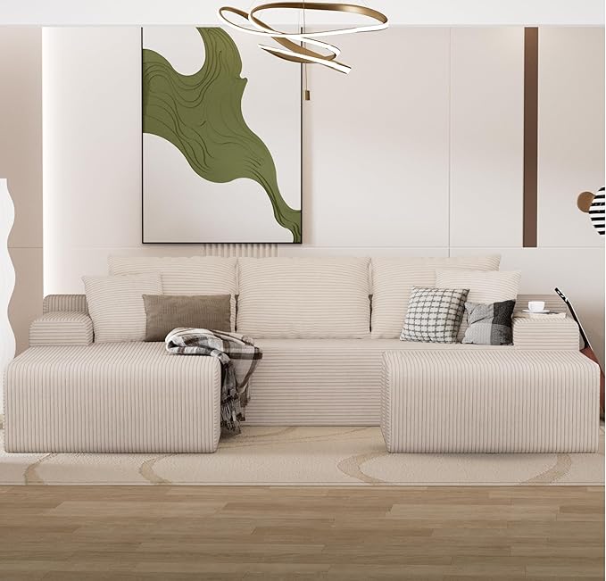 105" Convertible Sectional Couch by Unknown