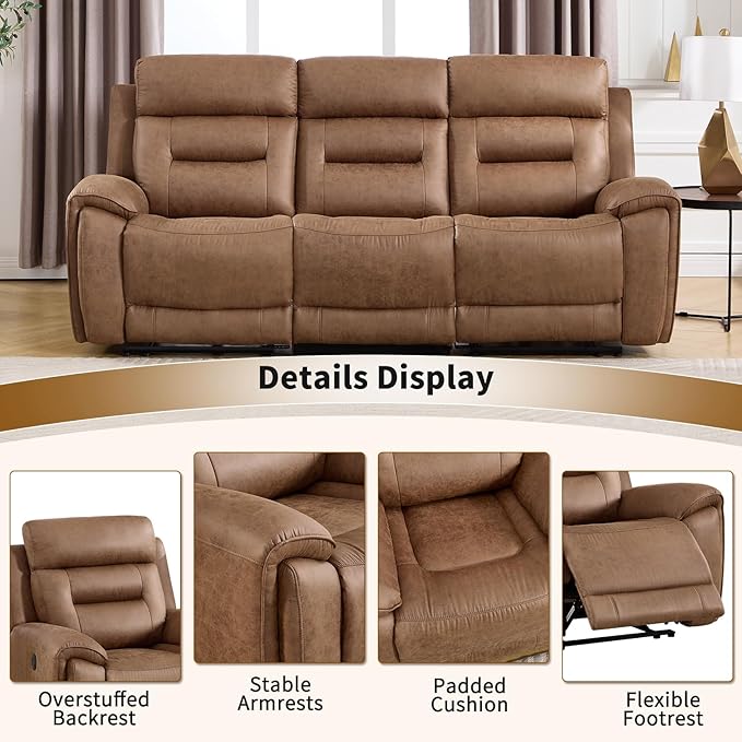ANJ 2-Piece PU Leather Recliner Sofa Set - Image 6