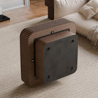 Square Coffee Table for Living Room, Fluted Drum Accent Tea Center Table - Image 7