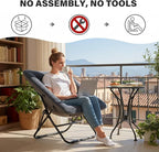 Tiita Comfy Folded Chair, Soft Faux Fur Oversized Folding Accent Chair - Image 9