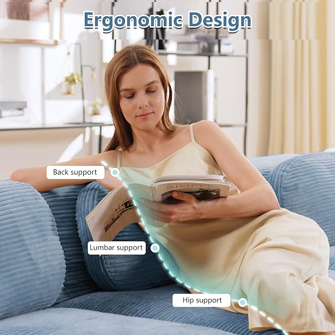 Boneless Sectional Couch, No Assembly Required, 152.7” Modular Cloud Sofa - Image 4