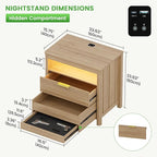 WOOVIVS End Table with Gun Drawer - Image 3