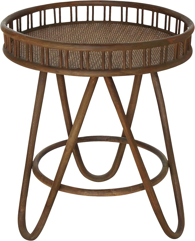 FINECASA Rattan Side Table - Image 3