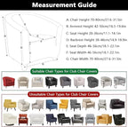 SearchI Club Chair Slipcover Stretch Barrel Chair Covers Solid Color Tub Chair - Image 4