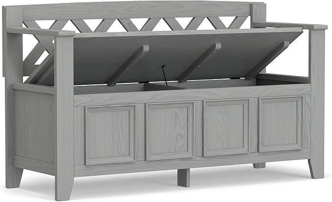 SIMPLIHOME Amherst Entryway Storage Bench - Image 4