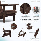 SERWALL Adirondack Chair with Cup Holders - Image 4