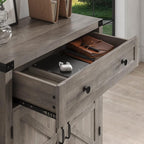 HOSTACK Coffee Bar Cabinet, Kitchen Storage Cabinet, Modern Farmhouse Buffet - Image 6
