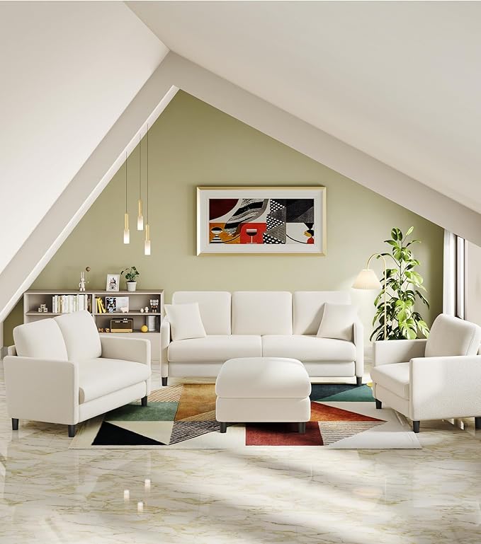 Welzona 83" Couches for Living Room, Teddy Sofa Couch, Comfy Sofas for Living - Image 8