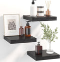 Fixwal Floating Shelves for Wall, 8 Inch Small Black Shelves Wall Mounted Shelf by Fixwal
