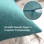 MIULEE Pack of 2 Decorative Outdoor Solid Waterproof Throw Pillow Covers Faux - Image 2