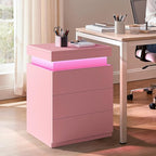 ADORNEVE Nightstand with Charging Station and LED Lights, Night Stand with - Image 8