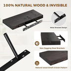 17x8x1.6 inch Floating Shelves Set of 2 – Solid Wood Rustic Black Wall Mounted - Image 4