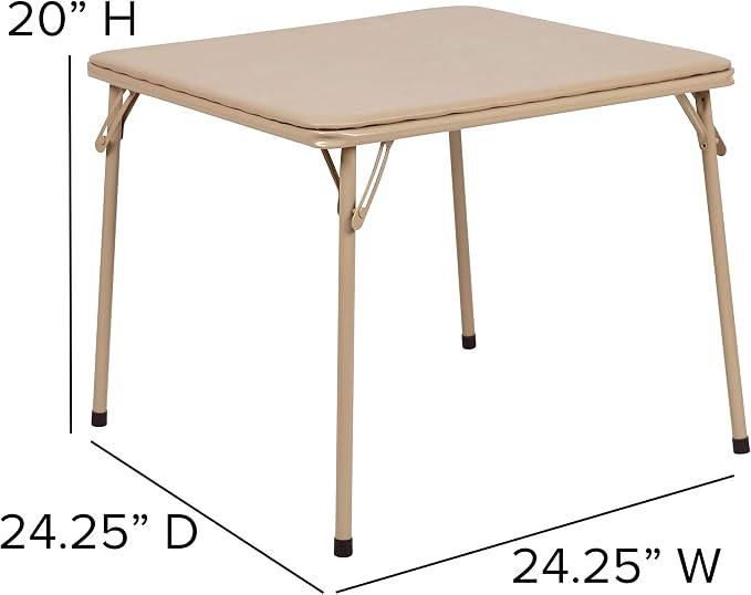 Flash Furniture Mindy Kids Tan Folding Table - Image 6