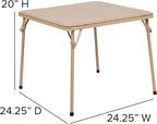 Flash Furniture Mindy Kids Tan Folding Table - Image 6