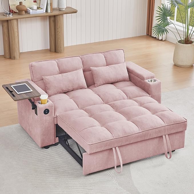 hansones ​66" Multi-Functional Pull-Out Sofa Bed - Image 5