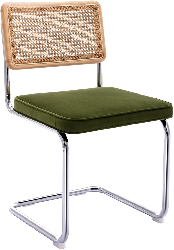 Zesthouse Mid Century Modern Dining Chairs Set of 4, Natural Rattan Dining - Image 9