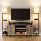 Floor Lamp with Shelves for Living Room Walnut Brown, Shelf Floor Lamp with 3 - Image 9