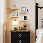 Oak Floating Shelves for Wall, Kitchen & Living Room Decor Display, for Plants - Image 2