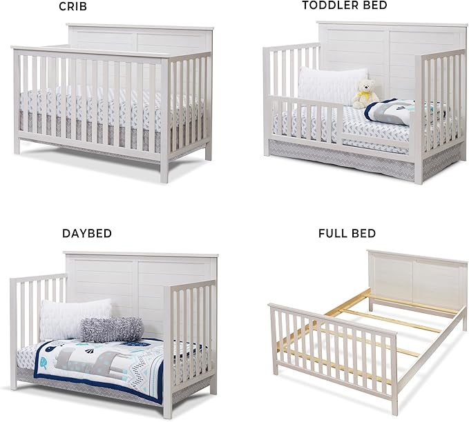Sorelle Furniture Ashley Crib, Classic 4-in-1 Convertible Pannel Crib, Baby - Image 3
