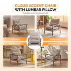 VINGLI Mid-Century Modern Cloud Accent Armchair - Image 8