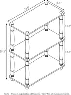 Furinno TURN-N-TUBE Storage Shelves, 3-Tier Book Shelf, Corner Shelf, Toolless - Image 3