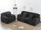 vctops 1-Piece Velvet Plush Stretch Loveseat Sofa Slipcover - Image 2