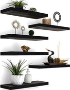 YYWUOJJ Wood Floating Shelves for Wall Decor, Rustic Wall Shelves for Bedroom by YYWUOJJ