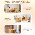 Montessori Table and Chair Set, Bamboo Wood Weaning Table and Chair Set - Image 4