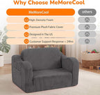 MeMoreCool Toddler Chair Comfy for 1-3 Years Old, Corduroy Kids Couch Bed Fold - Image 6