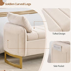 66" Storage Bench for Bedroom End of Bed, King Size Bed Bench - Image 4