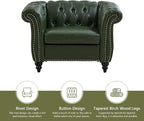 QHITTY 2 Piece Living Room Set, Sectional Chesterfield Sofa Chair Contemporary - Image 5