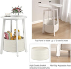sthmec Small Round Side End Table Set of 2 - Image 7