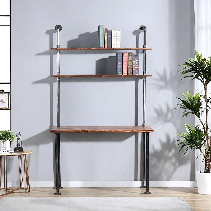 Industrial Style Office Decor, Computer Desk 47.2"×20"×79" - Image 6