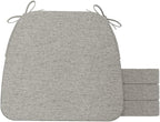 AAAAAcessories D-Shaped Chair Cushions, Machine-Washable Cover, Khaki Gray by AAAAAcessories