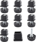 8Pcs Adjustable Leveling Feet 25 x 25mm Square Insert Kit Furniture Glide by Unknown