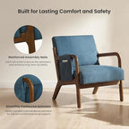 DUMOS Mid Century Modern Accent Chair, Upholstered Armchair - Image 6