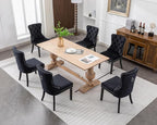 KCC Velvet Dining Chairs Set of 4, Upholstered High-end Tufted Dining Room Chair - Image 10