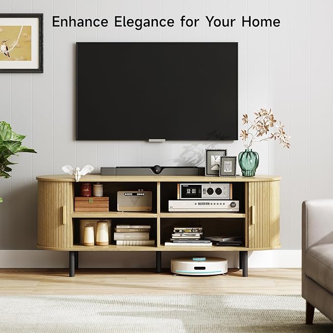 ONBRILL 63" TV Stand with Power Outlet - Image 3